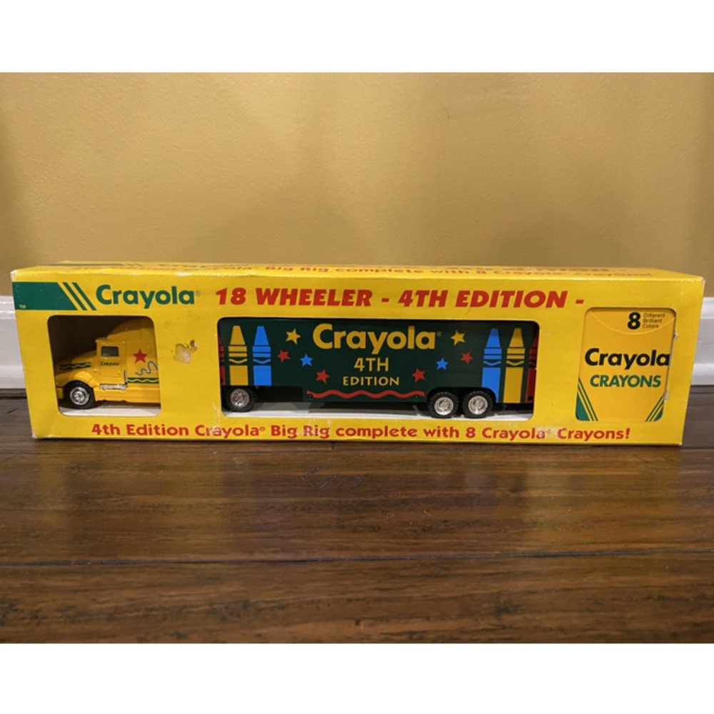 Crayola 18 Wheeler 1994 4th Edition Truck + Box of Crayons